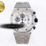 Audemars Piguet Beyaz/Gümüş Kadran Bilezik A7750 Eta Saat - Görsel 3 - 1:1 Süper Klon Saat