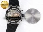 royal oak offshore 42mm ss black ceramic bezel apf 11 best edition white silver dial on black rubber strap a775019