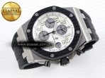 Audemars Piguet WHITE/SILVER DIAL ON BLACK A7750 - Görsel 6