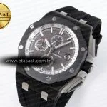royal oak offshore 44mm black ceramic apf 11 best edition gray dial on black rubber strap a31261