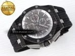 royal oak offshore 44mm black ceramic apf 11 best edition gray dial on black rubber strap a31264
