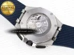 royal oak offshore 44mm ss bezel apf 11 best edition blue silver dial on blue rubber strap a440118