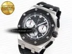 royal oak offshore 44mm ss black ceramic bezel apf 11 best edition black silver dial on black rubber strap a44011