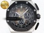royal oak offshore 44mm ss black ceramic bezel apf 11 best edition brown dial on brown rubber strap a44014