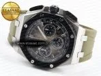 royal oak offshore 44mm ss black ceramic bezel apf 11 best edition brown dial on brown rubber strap a44017