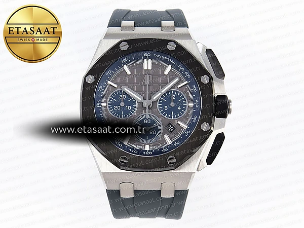 Audemars Piguet Royal Oak Offshore 44MM Siyah Seramik A4401 Eta Saat - 1:1 Süper Klon Replika Saat