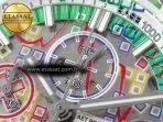 royal oak offshore 44mm transparent apf best edition colorful dial on green rubber strap a312618