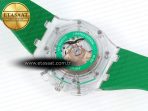 royal oak offshore 44mm transparent apf best edition green dial on green rubber strap a312611