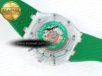 royal oak offshore 44mm transparent apf best edition green dial on green rubber strap a312611