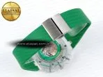 royal oak offshore 44mm transparent apf best edition green dial on green rubber strap a312612