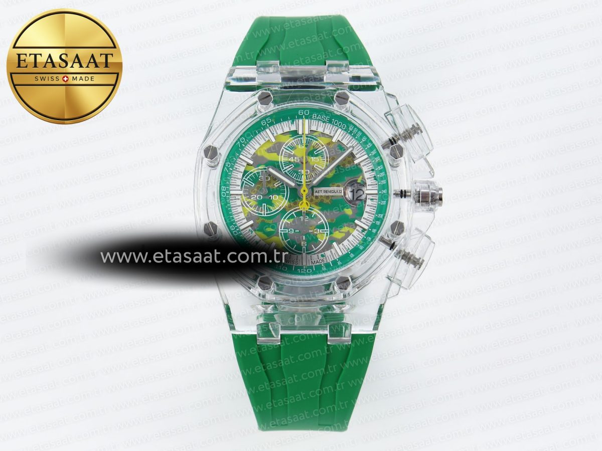 Audemars Piguet Royal Oak OFFSHORE 44MM Transparent Green - Görsel 3