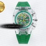 Audemars Piguet Royal Oak Offshore 44MM Şeffaf Yeşil Eta Saat - Görsel 3 - 1:1 Süper Klon Saat