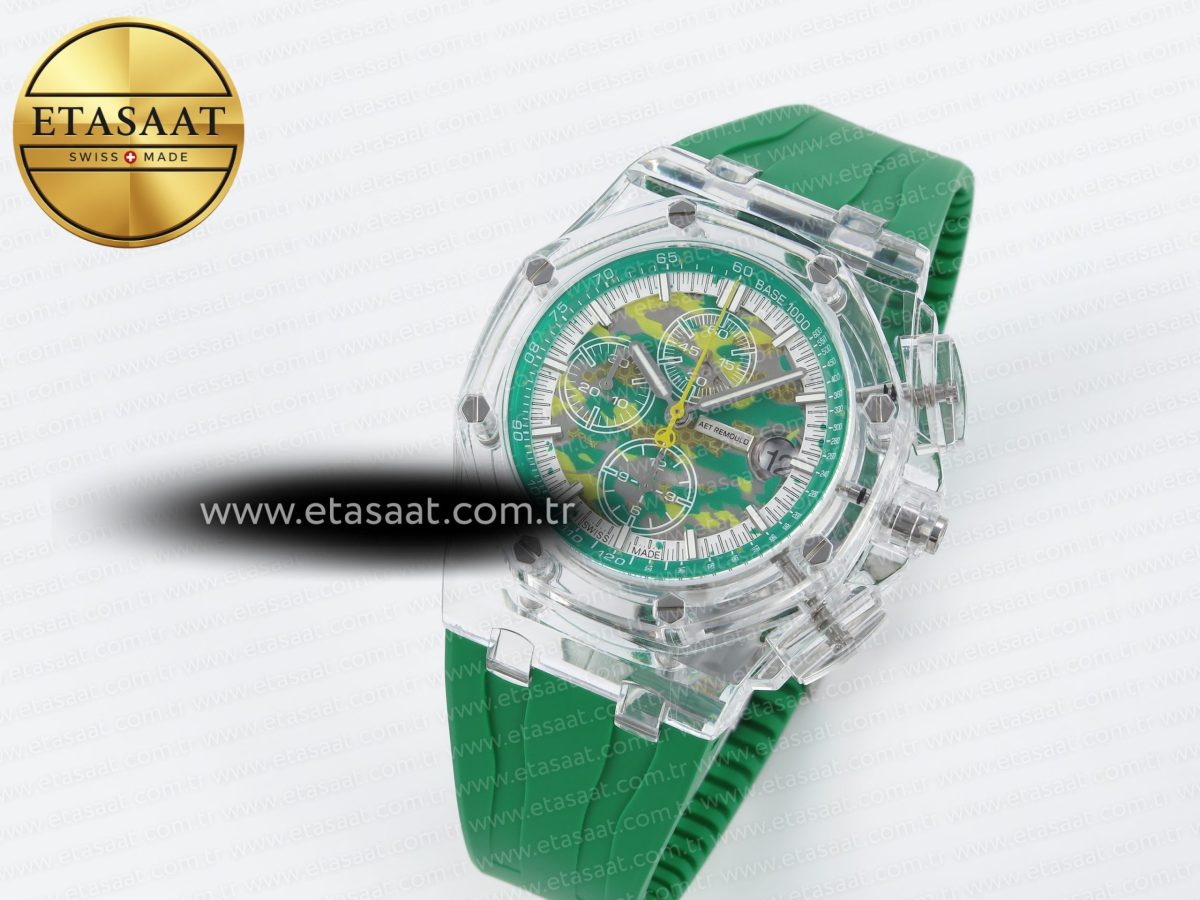 Audemars Piguet Royal Oak OFFSHORE 44MM Transparent Green - Görsel 4