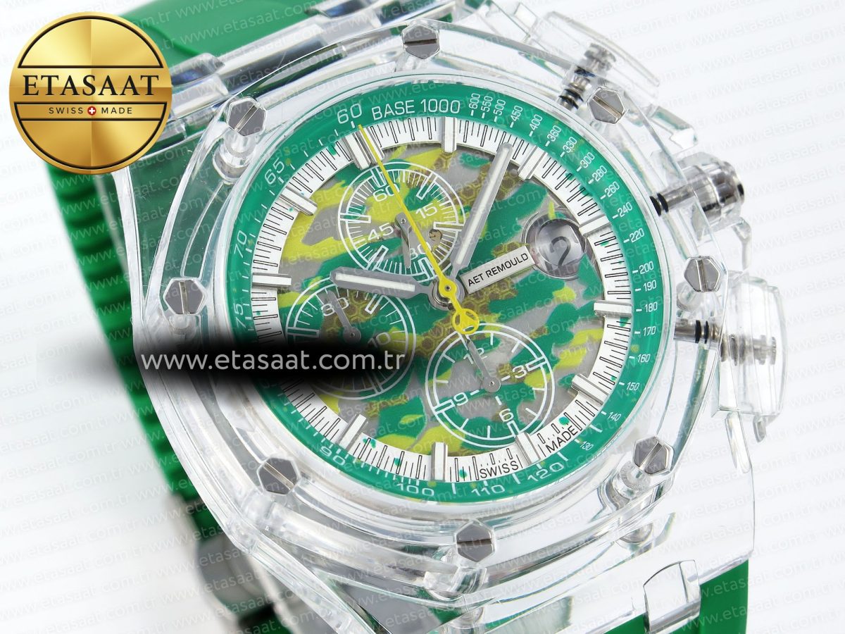 Audemars Piguet Royal Oak OFFSHORE 44MM Transparent Green - Görsel 5