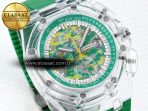 royal oak offshore 44mm transparent apf best edition green dial on green rubber strap a31265