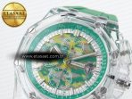 royal oak offshore 44mm transparent apf best edition green dial on green rubber strap a31266 scaled