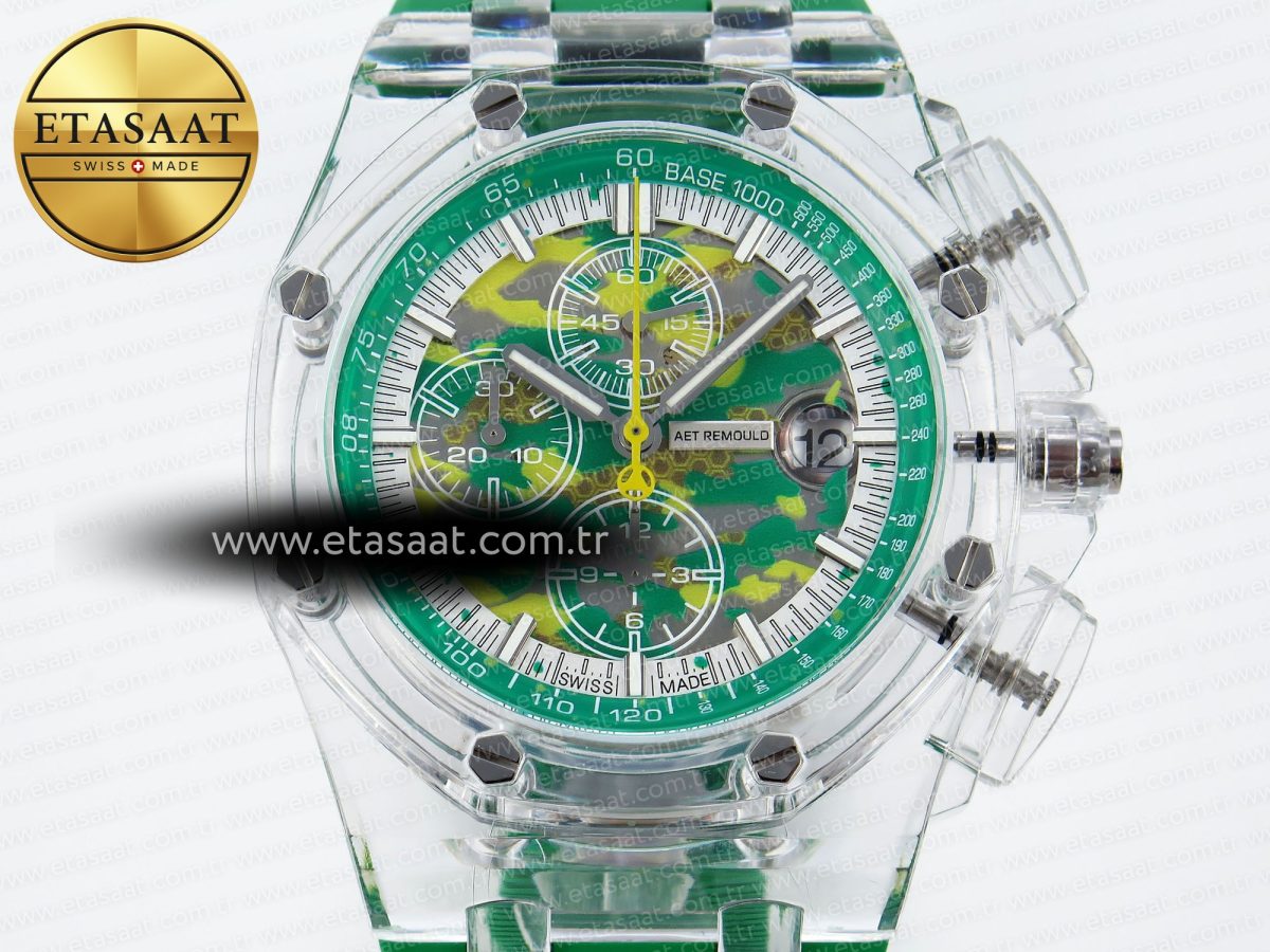 Audemars Piguet Royal Oak OFFSHORE 44MM Transparent Green - Görsel 7