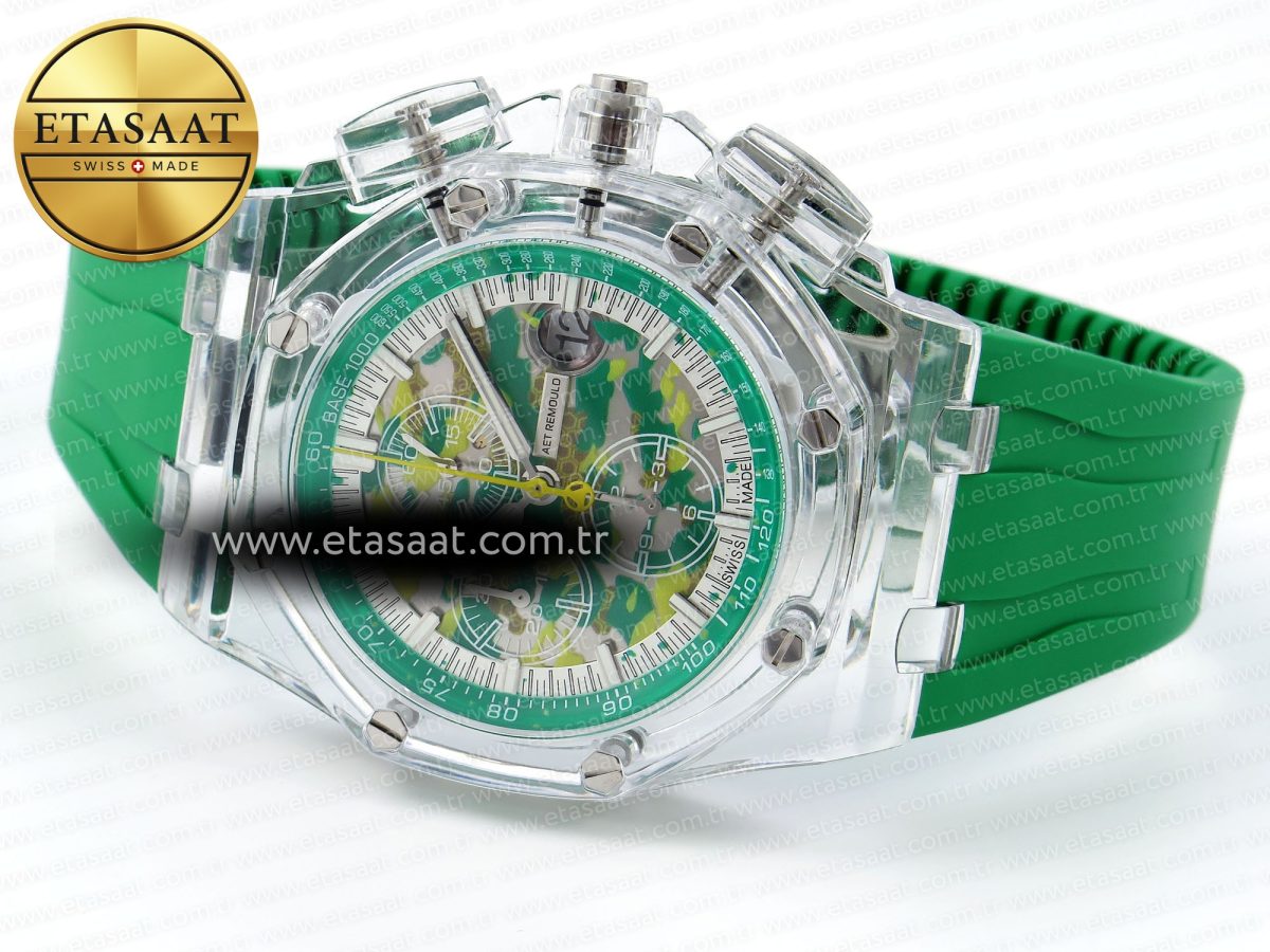 Audemars Piguet Royal Oak OFFSHORE 44MM Transparent Green - Görsel 9