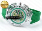 royal oak offshore 44mm transparent apf best edition green dial on green rubber strap a31269