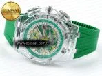 royal oak offshore 44mm transparent apf best edition green dial on green rubber strap a31269