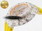 royal oak offshore 44mm transparent apf best edition yellow dial on yellow rubber strap a312611