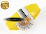 royal oak offshore 44mm transparent apf best edition yellow dial on yellow rubber strap a312624