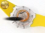royal oak offshore 44mm transparent apf best edition yellow dial on yellow rubber strap a31269