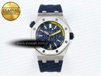 Audemars Piguet Diver 15710 Blue Dial on Blue SA3120 - Görsel 3