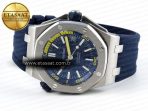 Audemars Piguet Diver 15710 Blue Dial on Blue SA3120 - Görsel 6