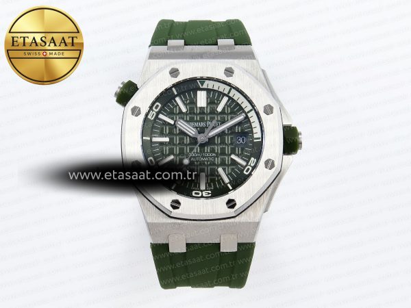 Audemars Piguet Diver 15710 Yeşil Kadran SA3120 Eta Saat - 1:1 Süper Klon Replika Saat