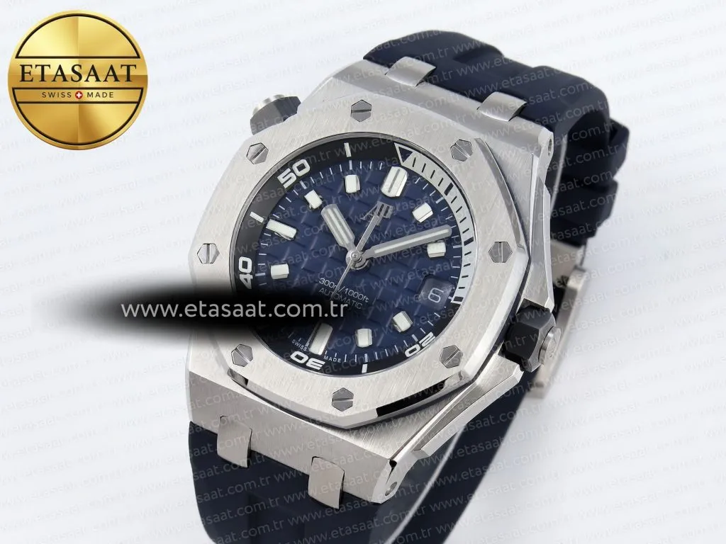 royal oak offshore diver 15720 apsf 11 best edition blue dial on blue rubber strap sa43082