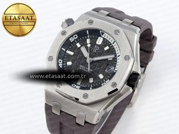 royal oak offshore diver 15720 apsf 11 best edition gray dial on gray rubber strap sa43081