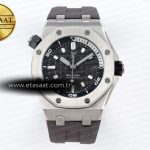 Audemars Piguet Royal Oak Offshore Diver 15720 Gri SA4308 Eta Saat - Görsel 3 - 1:1 Süper Klon Saat