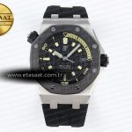 Audemars Piguet Royal Oak Offshore Diver 15720 Siyah SA4308 Eta Saat - Görsel 3 - 1:1 Süper Klon Saat