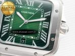 Cartier Santos de Cartier 40mm SS 2018 BVF 1:1 Best Edition Green Dial on SS SmartLinks Bracelet MIYOTA 9015 V2 - Görsel 11