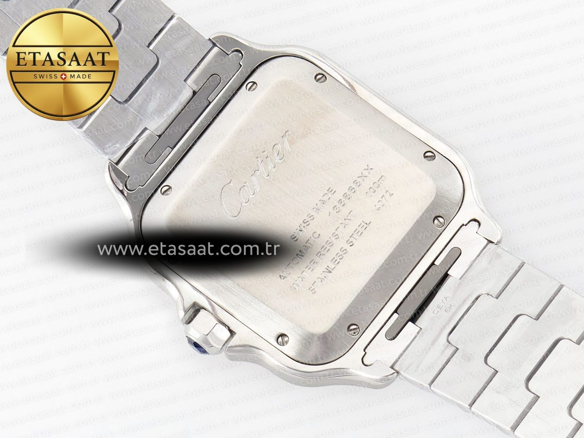 Cartier Santos de Cartier 40mm SS 2018 BVF 1:1 Best Edition Green Dial on SS SmartLinks Bracelet MIYOTA 9015 V2 - Görsel 16