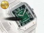 Cartier Santos de Cartier 40mm SS 2018 BVF 1:1 Best Edition Green Dial on SS SmartLinks Bracelet MIYOTA 9015 V2 - Görsel 5