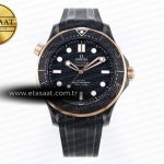 Omega Seamaster 300M Siyah Kadran RG Bezel A8806 Eta Saat - Görsel 3 - 1:1 Süper Klon Saat