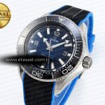 Omega SEAMASTER PLANET OCEAN 6000M BLUE DIAL BLACK BEZEL ON RUBBER A2824