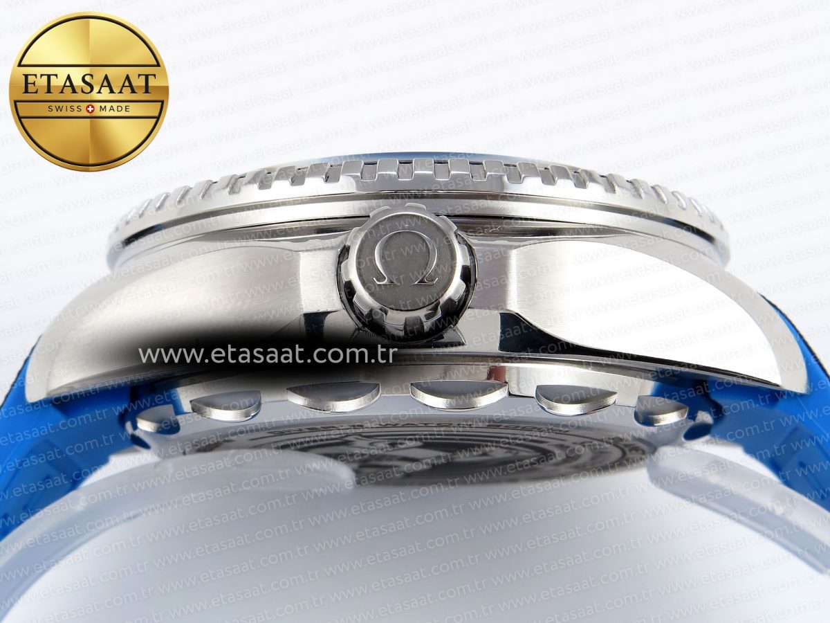 Omega SEAMASTER PLANET OCEAN 6000M BLUE DIAL BLACK BEZEL ON RUBBER A2824 - Görsel 14