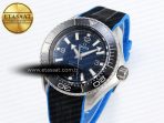 Omega SEAMASTER PLANET OCEAN 6000M BLUE DIAL BLACK BEZEL ON RUBBER A2824 - Görsel 2
