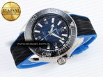 Omega SEAMASTER PLANET OCEAN 6000M BLUE DIAL BLACK BEZEL ON RUBBER A2824 - Görsel 7