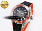Omega SEAMASTER PLANET OCEAN 6000M GRAY DIAL ORANGE BEZEL ON RUBBER A2824