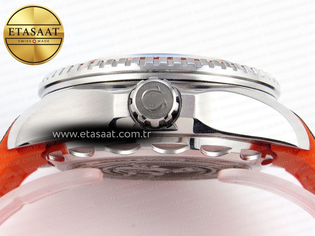 Omega SEAMASTER PLANET OCEAN 6000M GRAY DIAL ORANGE BEZEL ON RUBBER A2824 - Görsel 14