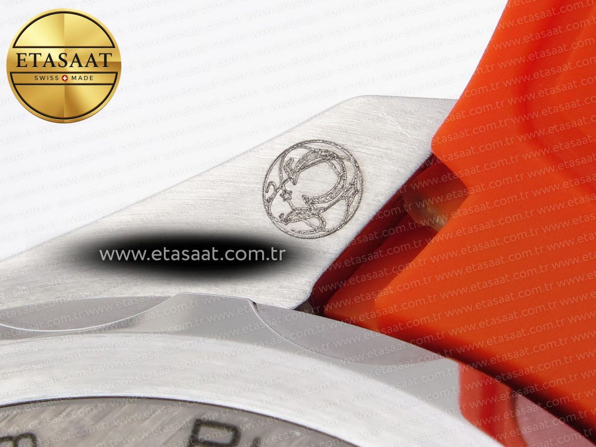 Omega SEAMASTER PLANET OCEAN 6000M GRAY DIAL ORANGE BEZEL ON RUBBER A2824 - Görsel 22
