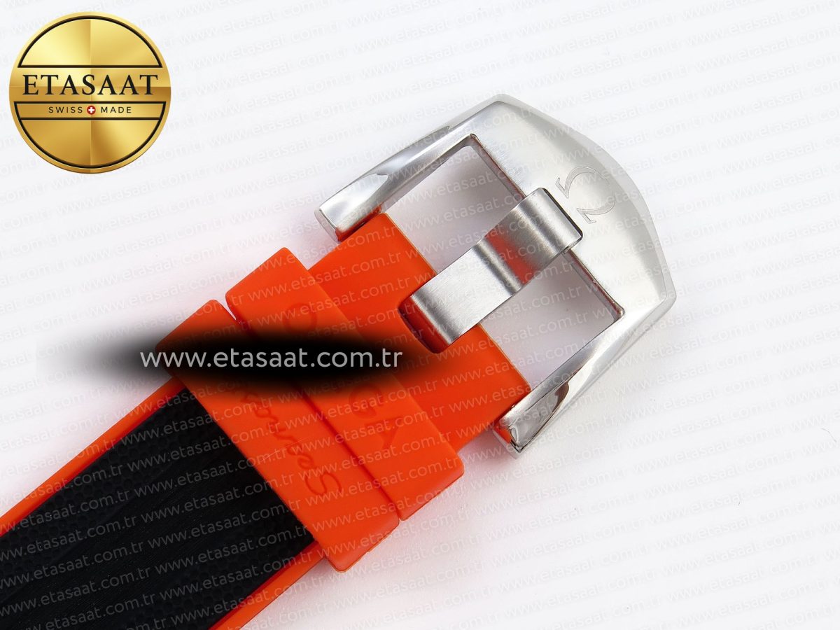 Omega SEAMASTER PLANET OCEAN 6000M GRAY DIAL ORANGE BEZEL ON RUBBER A2824 - Görsel 26