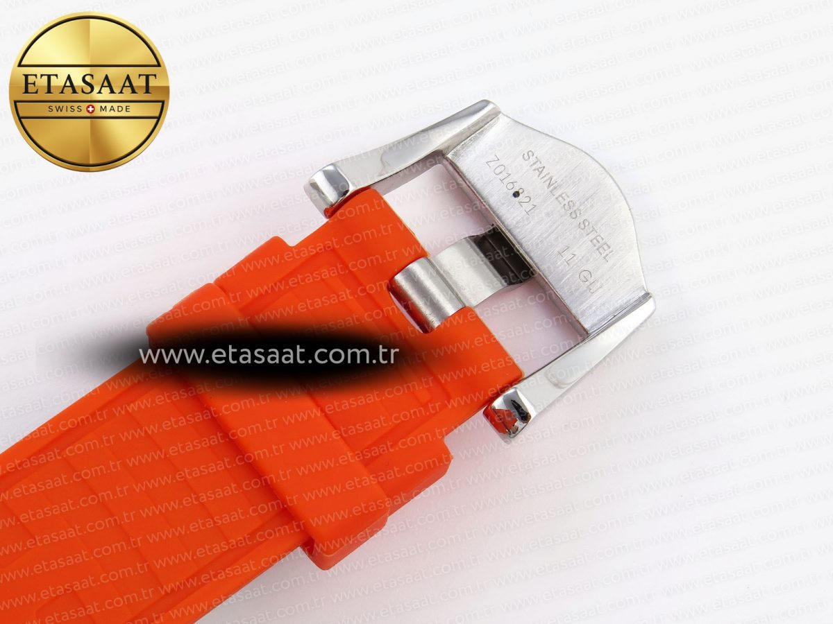 Omega SEAMASTER PLANET OCEAN 6000M GRAY DIAL ORANGE BEZEL ON RUBBER A2824 - Görsel 27