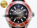 Omega SEAMASTER PLANET OCEAN 6000M GRAY DIAL ORANGE BEZEL ON RUBBER A2824 - Görsel 4