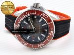 Omega SEAMASTER PLANET OCEAN 6000M GRAY DIAL ORANGE BEZEL ON RUBBER A2824 - Görsel 6