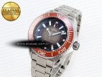 Omega SEAMASTER PLANET OCEAN 6000M GRAY DIAL ORANGE BEZEL ON RUBBER A2824